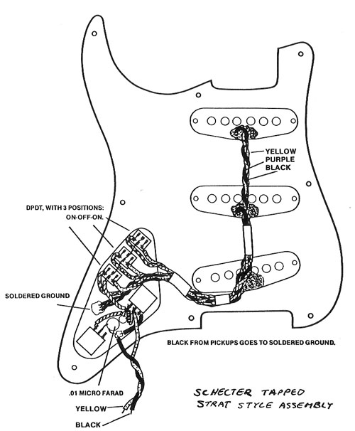 Schecter Strat pickguard wiring