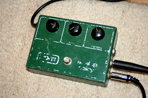 setting-mxr-analog-delay from left to right: delay time, mix, regen(eration)