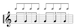 quarter note triplest do not fit into the normal grid